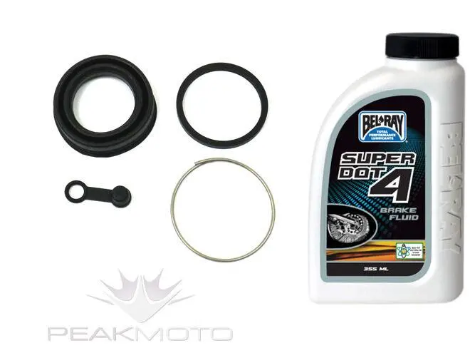 K&L Brake Caliper Seal Rebuild Kit Yamaha Xs650 Bel Ray Dot 4 Brake Fluid Bundle 1