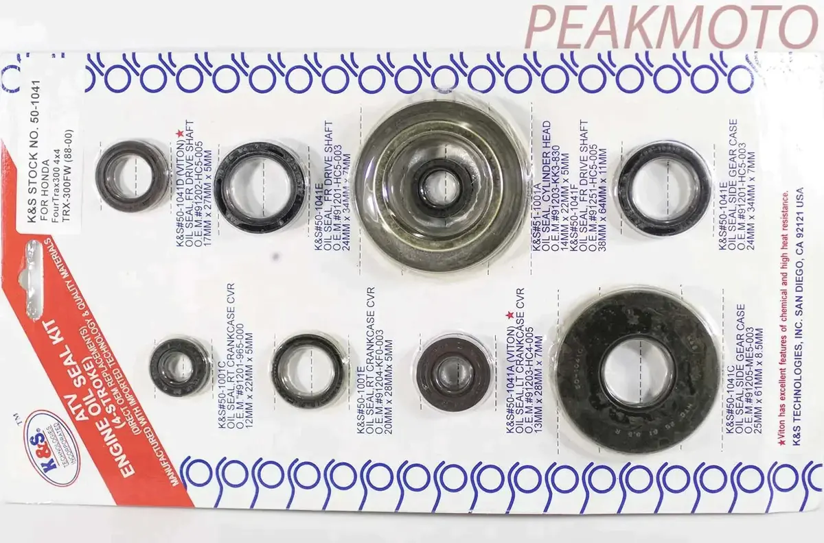 Honda Trx300fw 1988-2000 Fourtrax 300 4X4 Engine Oil Seal Kit K&S 50-1041 1