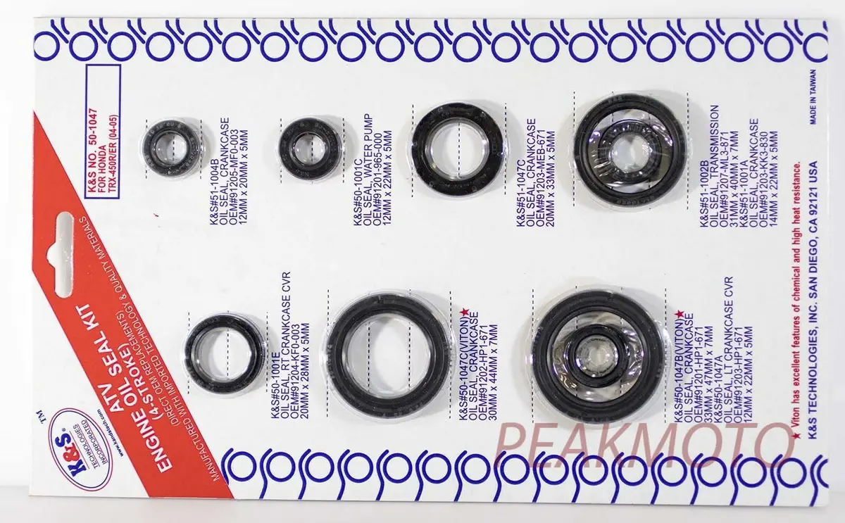 Honda Trx450r 2004-2005 Engine Oil Seal Kit K&S Technologies - 50-1047 1