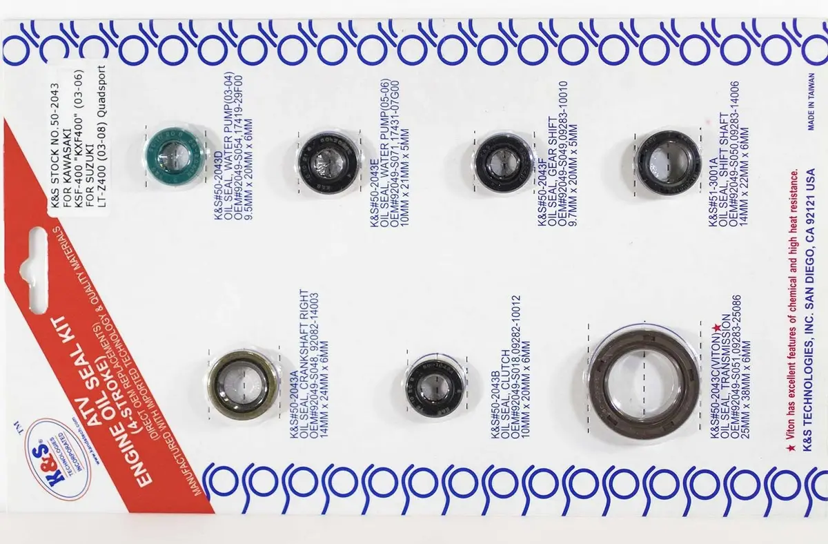 Kawasaki Ksf400 2003-2006 Kfx400 Engine Oil Seal Kit K&S Technologies 50-2043 1