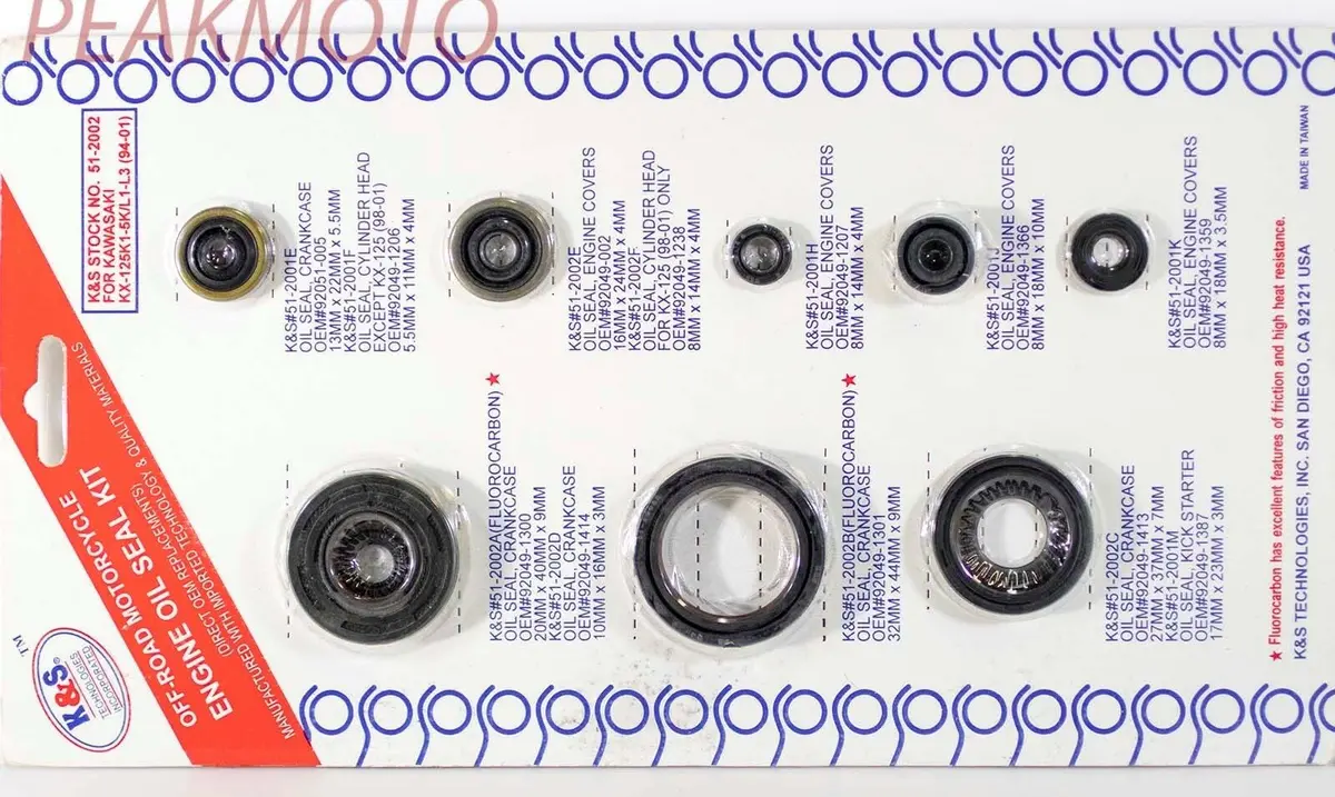 Kawasaki Kx125 1994-2000 K&S Technologies - 51-2002 - Engine Oil Seal Kit 1