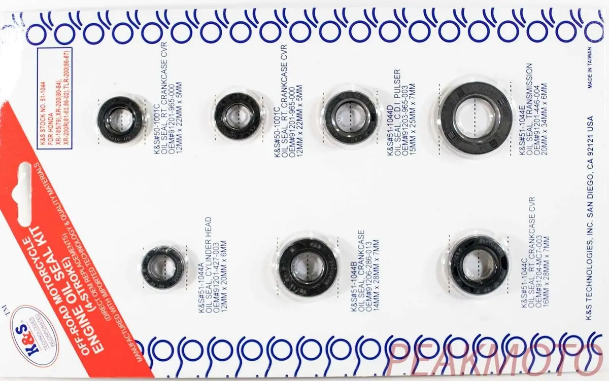 Honda Xr185 1979, Xr200 1980-1984 Complete Engine Oil Kit K&S 51-1044 1