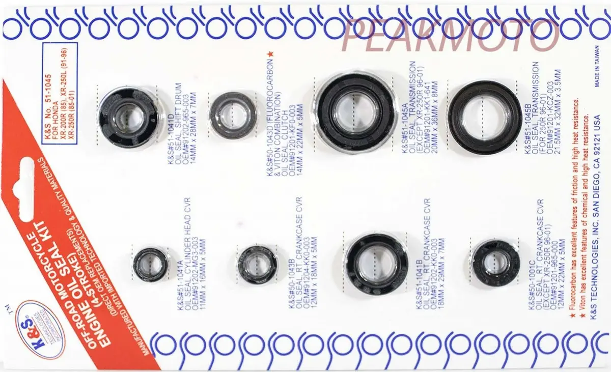 Honda Xr200r 1985, Xr250l 1991-1996 Complete Engine Oil Kit K&S 51-1045 1