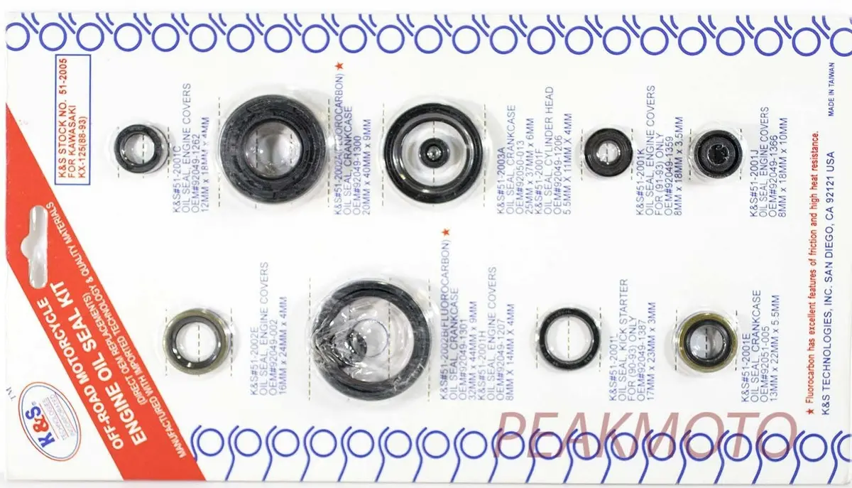 Kawasaki Kx125 1988-1993 Complete Engine Oil Kit K&S Technologies 51-2005 1