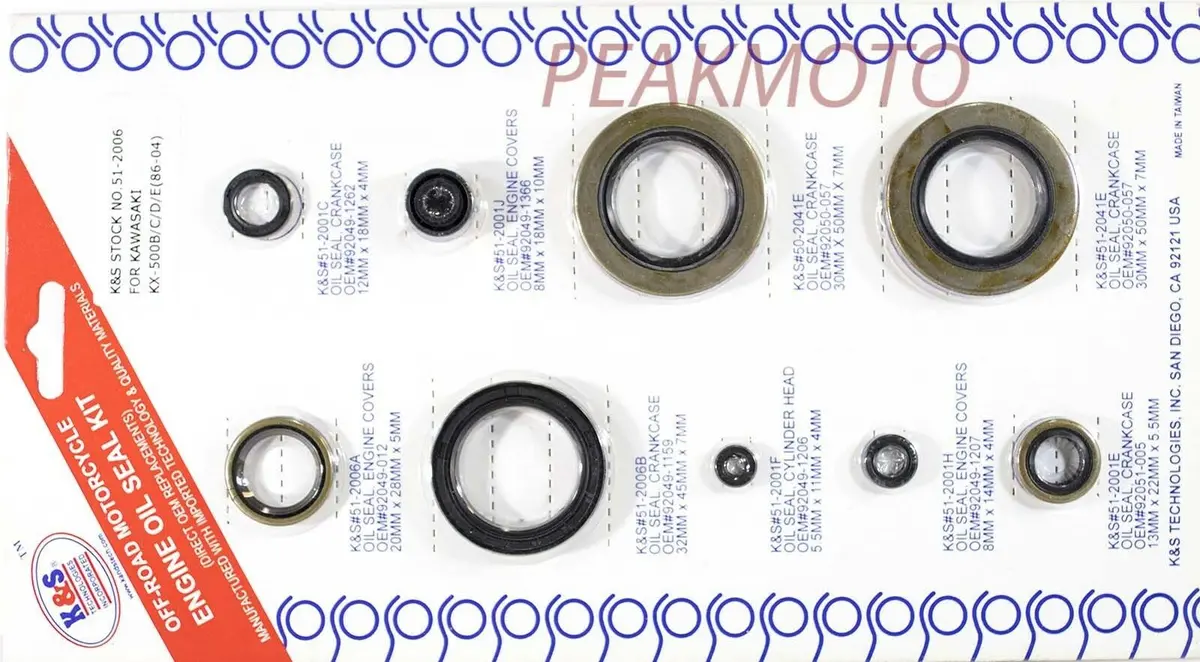 Kawasaki Kx500 1988-2004 Complete Engine Oil Kit K&S Technologies 51-2006 1