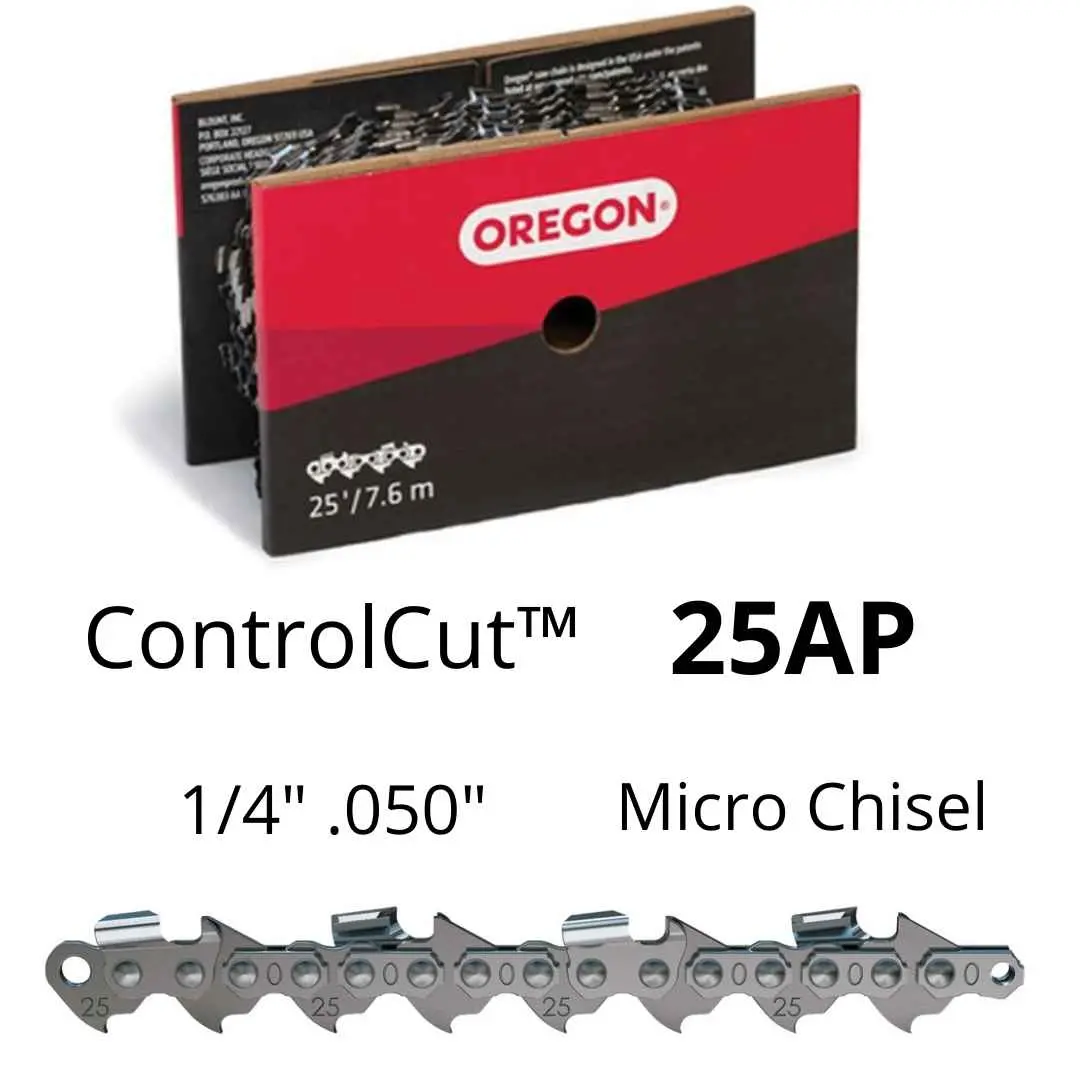 Oregon Chainsaw Chain 25Ap 1/4" .050" 25Ft Micro Chisel 1