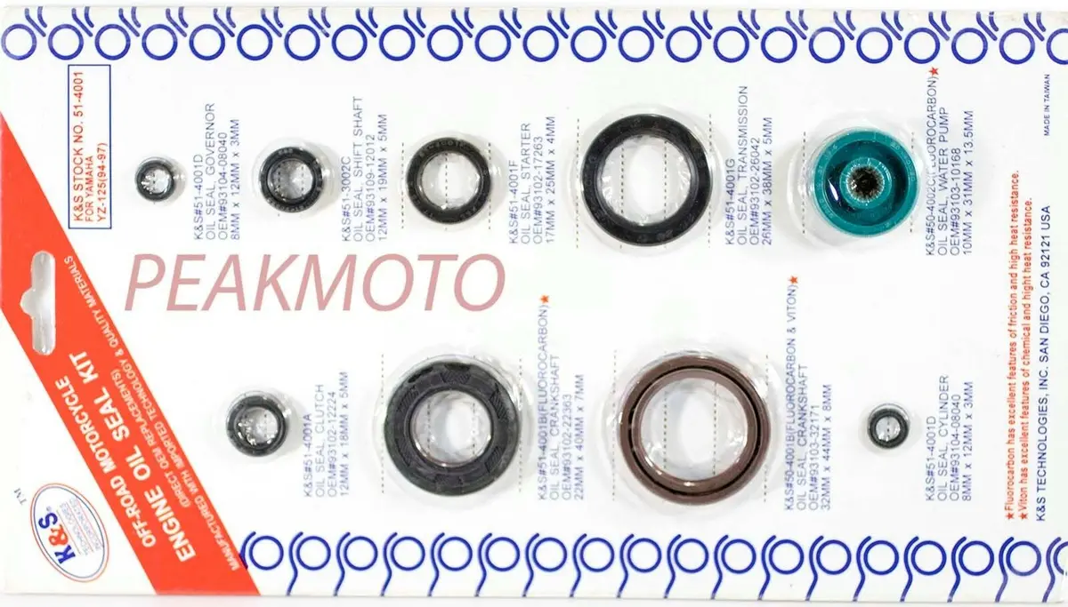 Yamaha Yz125 1994-1997 Complete Engine Oil Kit K&S Technologies 51-4001 1