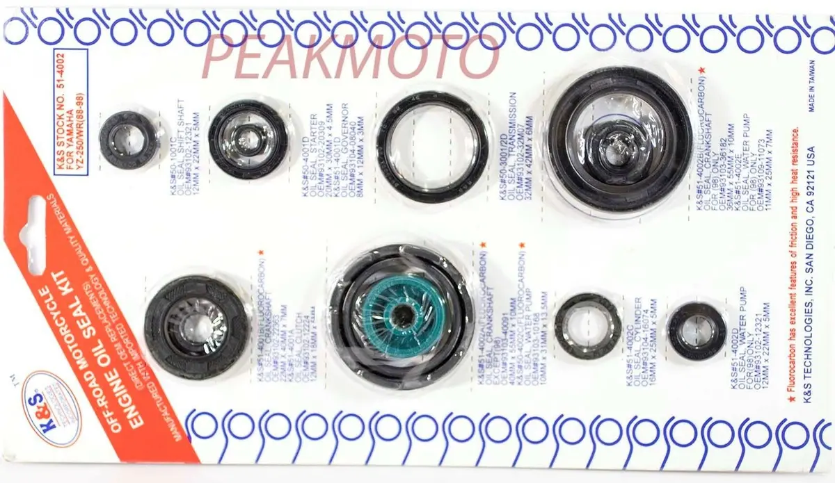 Yamaha Wr250z 1991-1997 Complete Engine Oil Kit K&S Technologies 51-4002 1