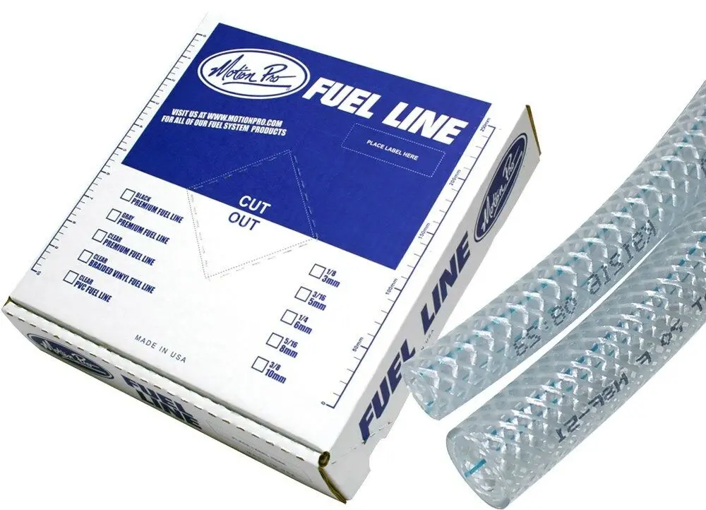 Motion Pro - 12-0012 - Braided Vinyl Fuel Line, 3/8In. Id X 5/8In. Od X 25' Ft 1