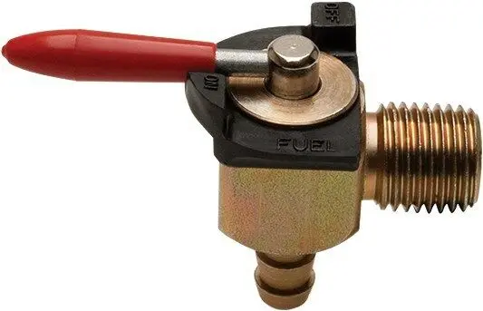 Motion Pro 12-0085 - 90 Degree Fuel Valve, 1/4 In. Pipe Thread And 1/4 In. Barb 1