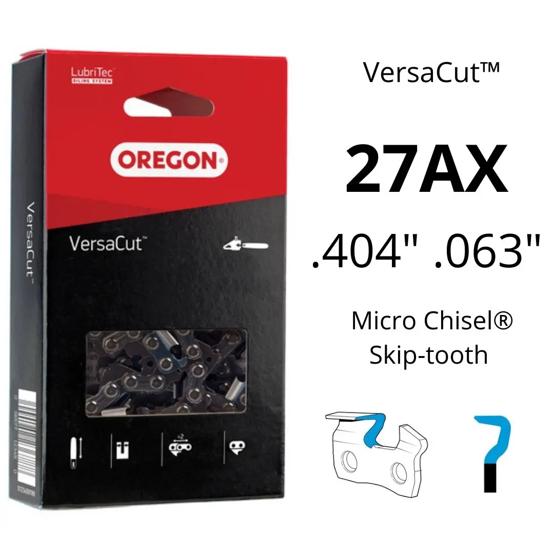 Oregon 27Ax Versacut™ Skip-Tooth Saw Chain .404" .063" Micro Chisel® 1