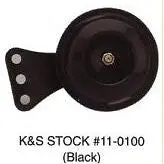 Motorcycle Horn 12V Universal Mount 7Cm 2.75" Black Scooter Moped Atv 1