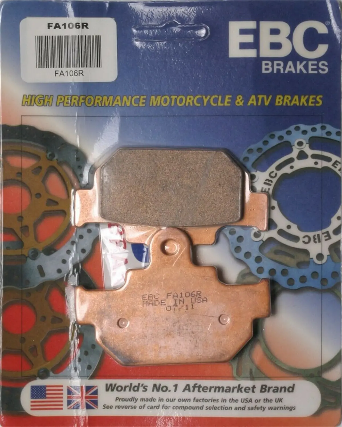 Ebc Fa106r R Series Sintered Brake Pads Front For Suzuki Rm125 Rm250 1985-1986 1