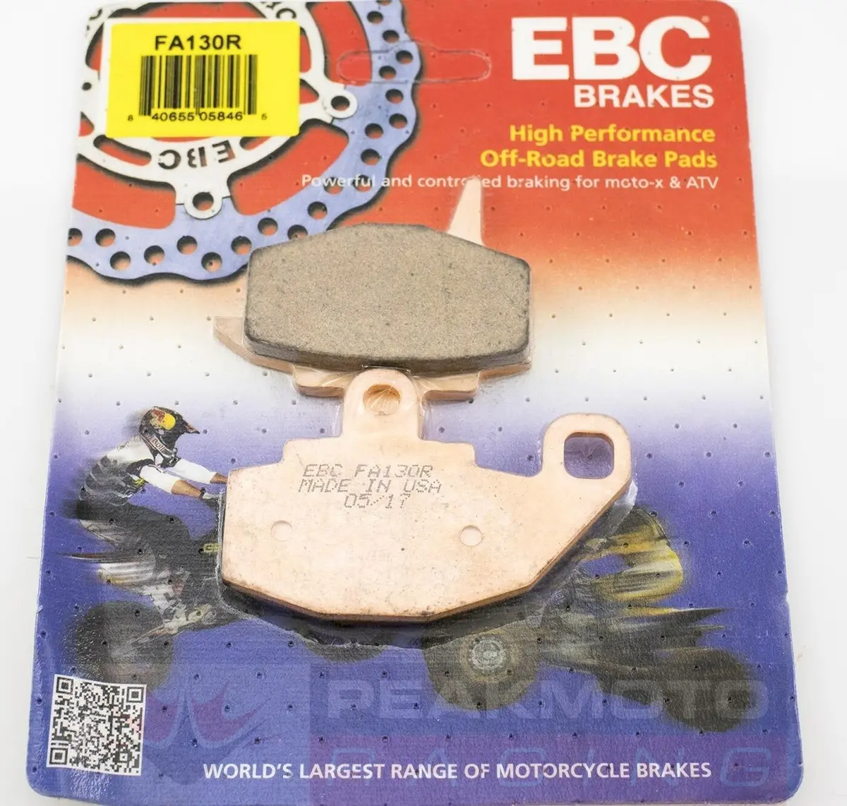 Ebc - Fa130r - R Series Sintered Brake Pads Kawasaki Kl650 Klr650 87-07 Front 1