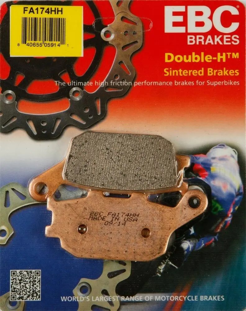 Ebc - Fa174hh - Double-H Sintered Brake Pads - Made In Usa 1