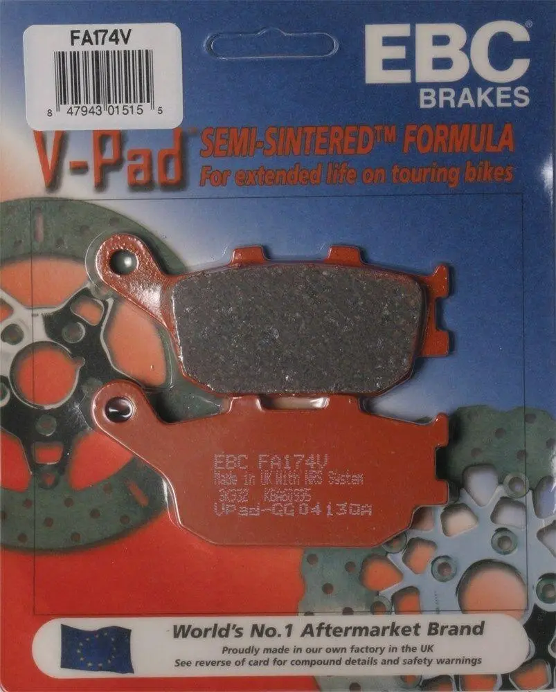 Ebc Fa174v Touring Bike Semi-Sintered V Brake Pads 1