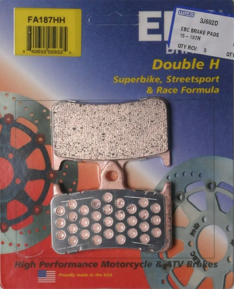 Ebc - Fa187hh - Double-H Sintered Brake Pads - Made In Usa 1