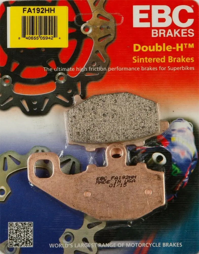 Ebc - Fa192hh - Double-H Sintered Brake Pads - Made In Usa 1