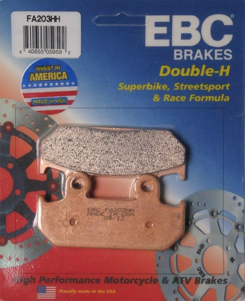 Ebc - Fa203hh - Double-H Sintered Brake Pads - Made In Usa 1