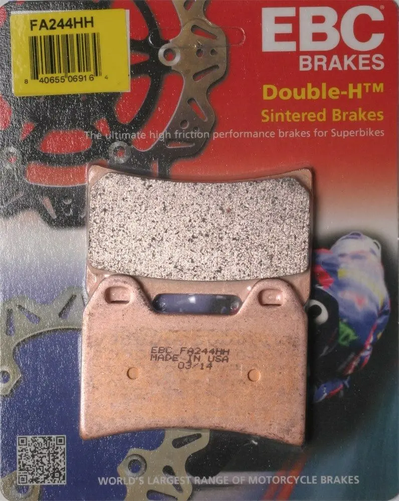 Ebc - Fa244hh - Double-H Sintered Brake Pads - Made In Usa 1