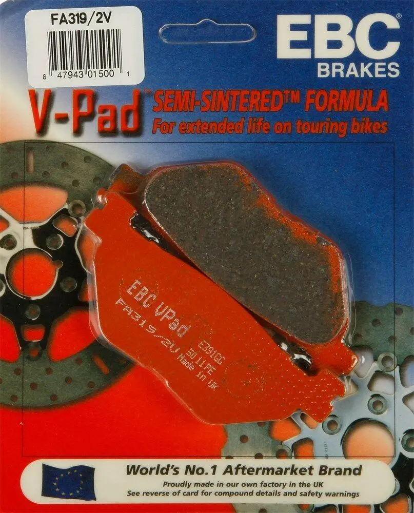 Ebc Fa319/2V Touring Bike Semi-Sintered V Brake Pads 1