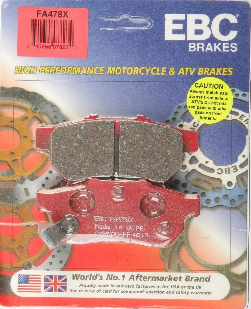 Ebc - Fa478x - X Series Carbon Brake Pads Honda Muv 700 Big Red 09-13 Left, Rear 1