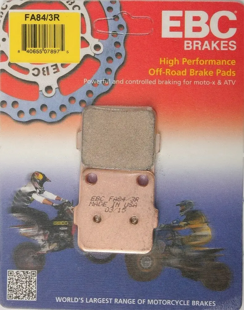Ebc - Fa84/3R - R Series Sintered Brake Pads Yamaha Yz80 Yz85 1993-2016 Rear 1