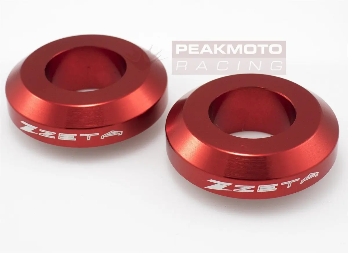 Zeta Ze93-2202 Fast Rear Wheel Spacers Red Kawasaki Kx250f 04-17, Kx450f 06-17 1