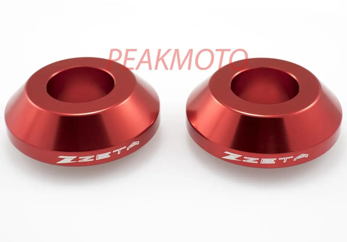 Zeta Ze93-2302 Rear Captive Wheel Spacers Red Suzuki Rmz250 04-17, Rmz450 08-17 1