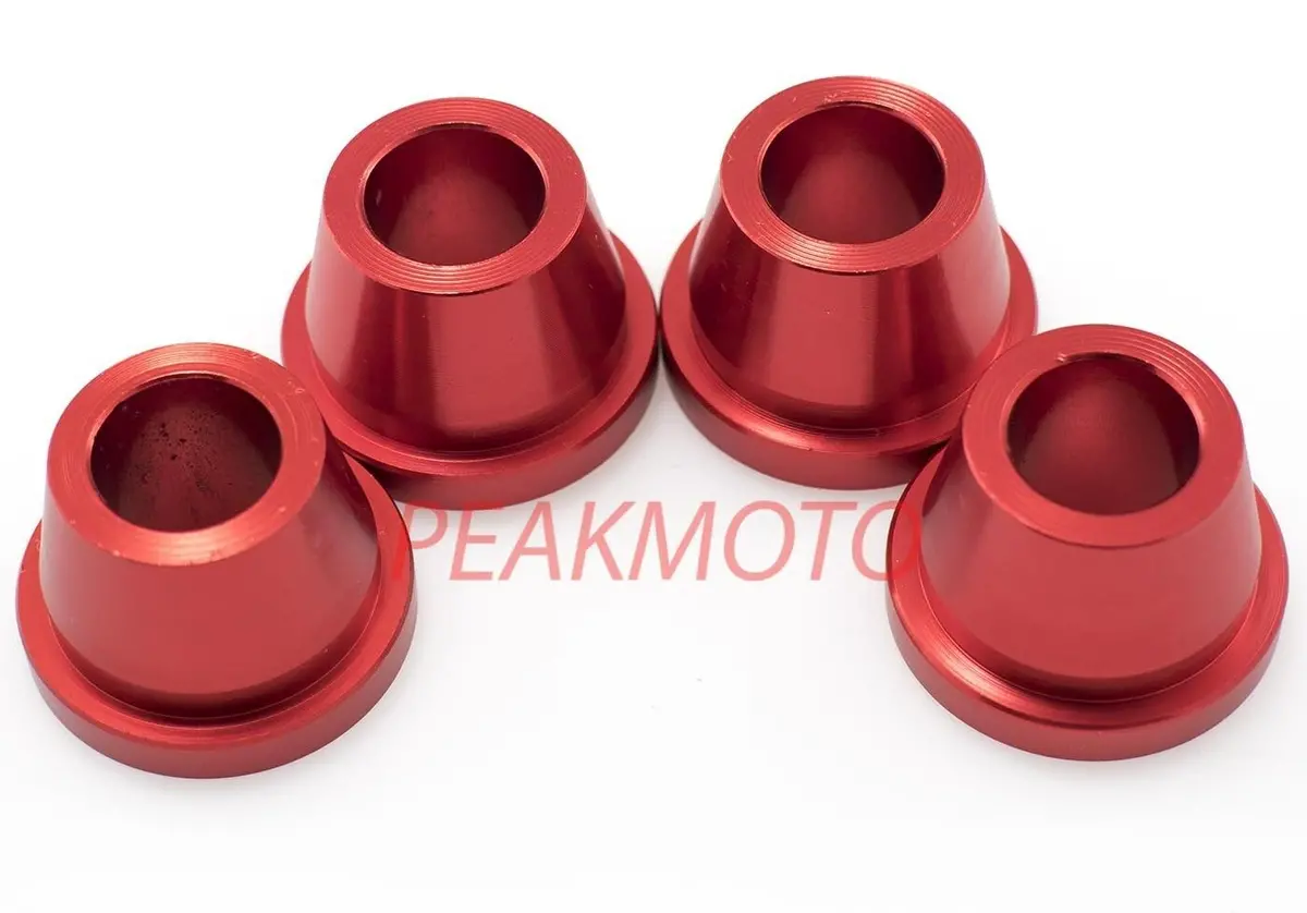 Zeta - Ze37-0311 - Rubber Killer Handlebar Aluminum Bushings, Red 1