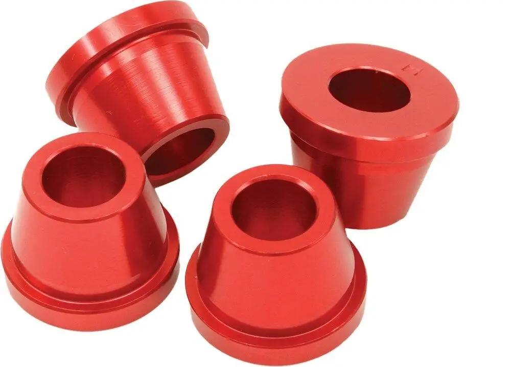 Zeta - Ze37-0321 - Rubber Killer Handlebar Aluminum Bushings, Red 1