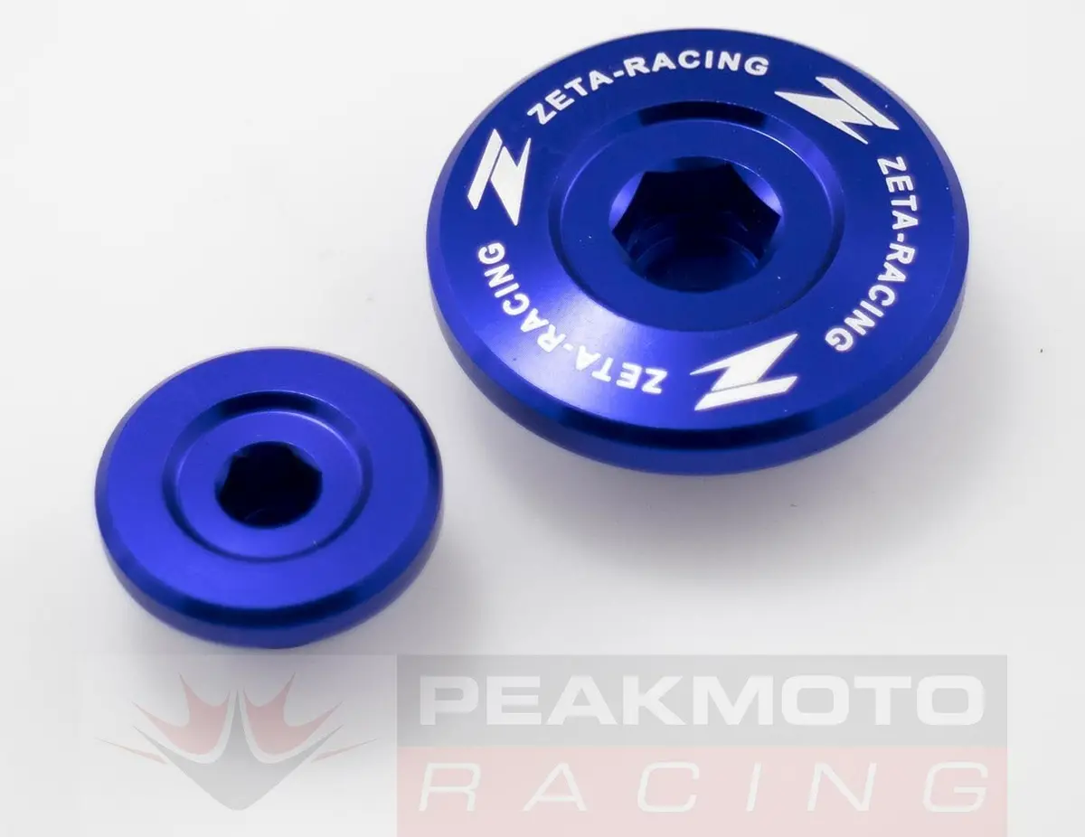 Zeta Ze89-1422 Blue Engine Plugs Yamaha Yz450f 06-09, Yfz450 04-05, Wr250f 03-14 1