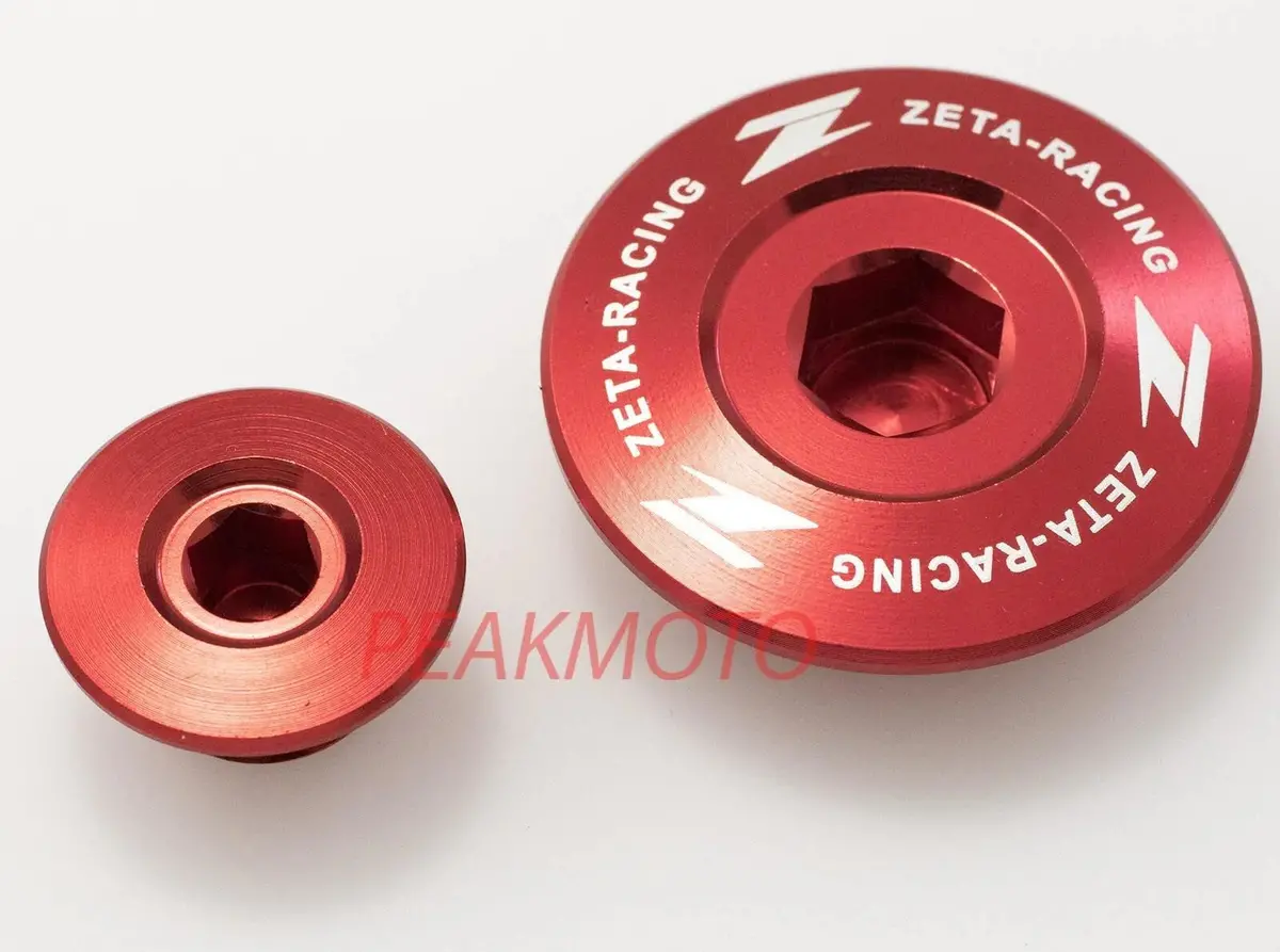Zeta - Ze89-1120 Red Engine Plugs Honda Crf150r Crf250r Crf450r Crf450x Trx400ex 1