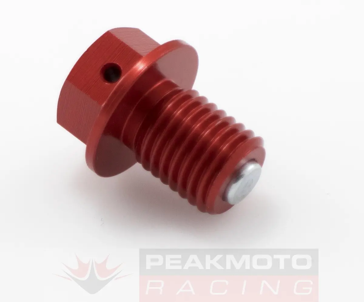 Zeta Ze58-1523 Magnetic Drain Plug Red M12x15mm 1.5 Pitch Kawasaki Klx110 Klx125 1