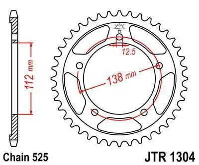 Jt Sprockets - Jtr1304.44 - Steel Rear Sprocket, 44T 2