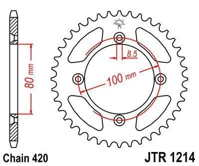 Jt Sprockets - Jtr1214.51 - Steel Rear Sprocket, 51T 2