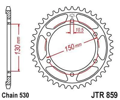 Jt Sprockets - Jtr859.46 - Steel Rear Sprocket, 46T 2