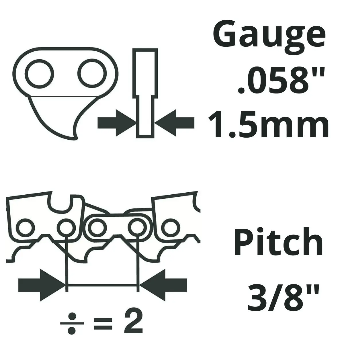 Oregon 73Exl Powercut™ Saw Chain 3/8" .058" Full Chisel 3