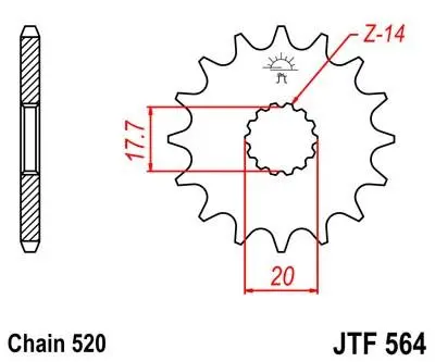 Jt Sprockets - Jtf564.15 - Steel Front Sprocket, 15T 2