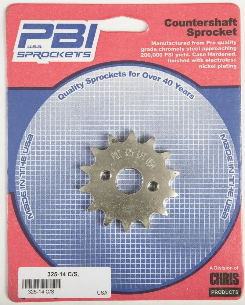Pbi 325-14 Front Countershaft Sprocket 14T Honda Cr80rb Cr85r Crf50f Crf70f Xr50 1