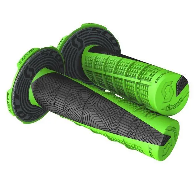 Scott - 219627-4376 - Neon Green/Black Deuce Mx Grips Dual Compound W/ Donuts 1