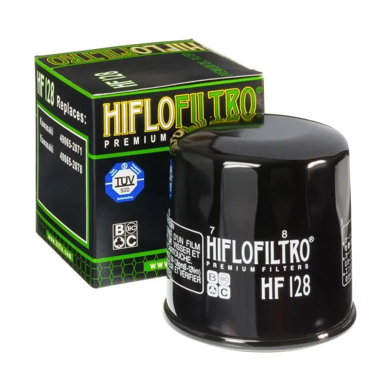 Hiflo - Hf128 - Oil Filter For Kawasaki 49065-2071, 49065-2078, 49065-7010 1