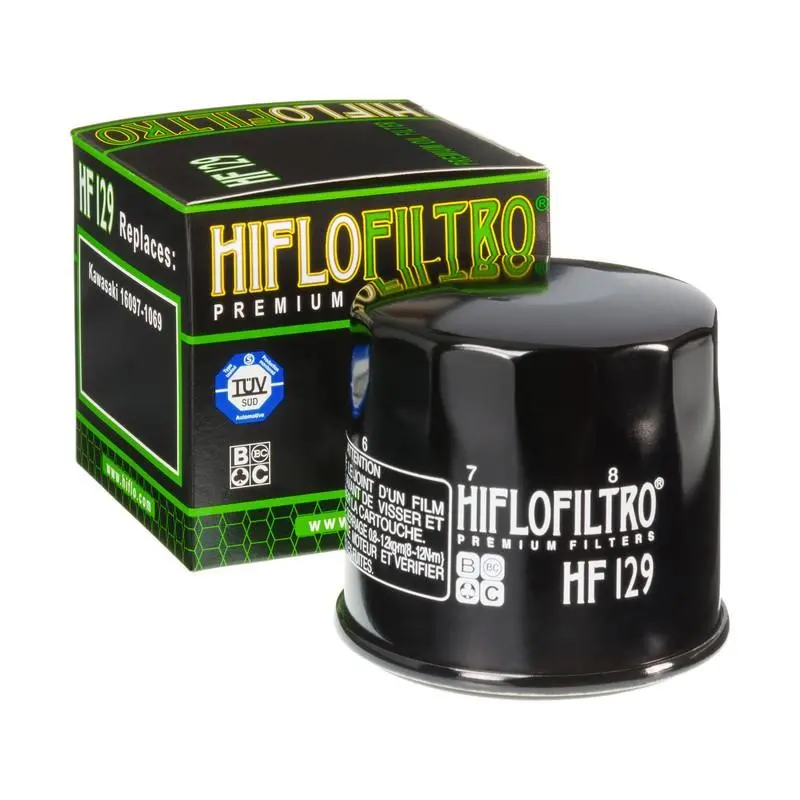 Hiflo Hf129 - Oil Filter For Kawasaki 16097-0010, 16097-1069 Suzuki 16510-82703 1