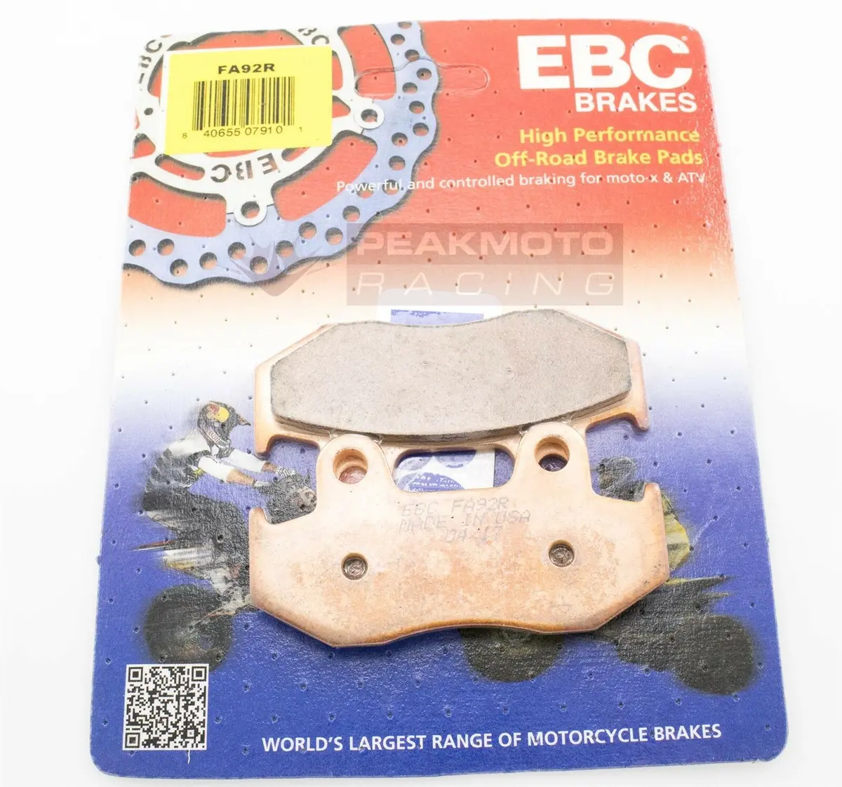 Ebc Fa92r Sintered Front Brake Pads For Honda 1984-1985 Cr125r Cr250r Cr500r 1