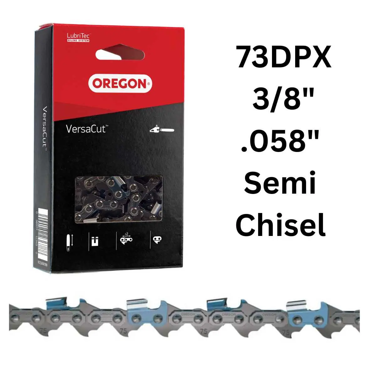 Oregon 73Dpx Versacut™ Saw Chain 3/8" .058" Semi Chisel 1