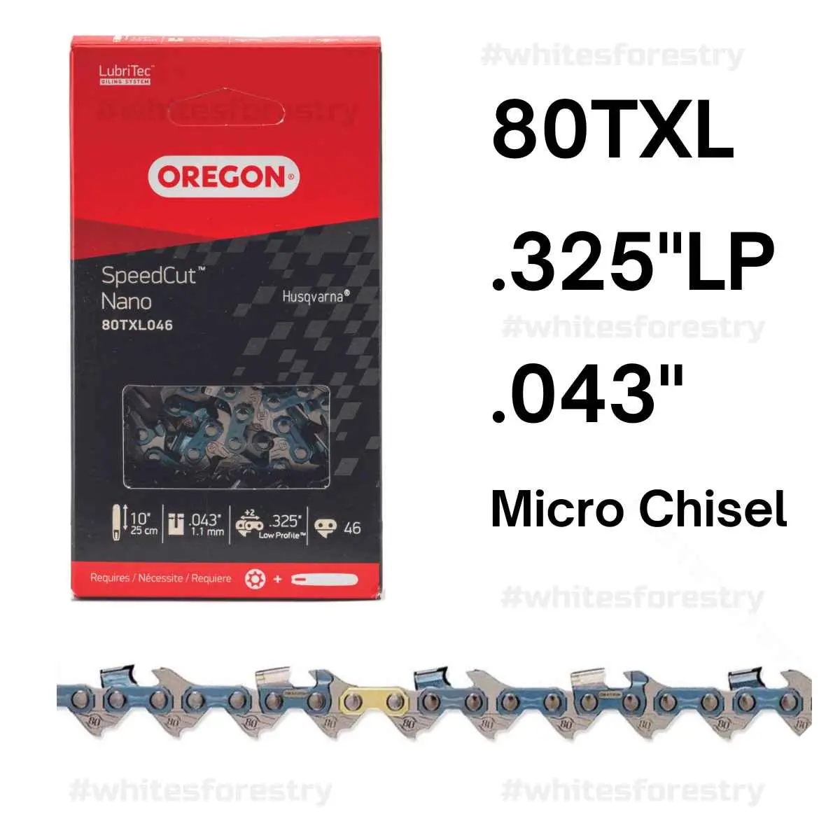 Oregon 80Txl Speedcut™ Saw Chain .325" Low Profile .043" Microchisel® 1