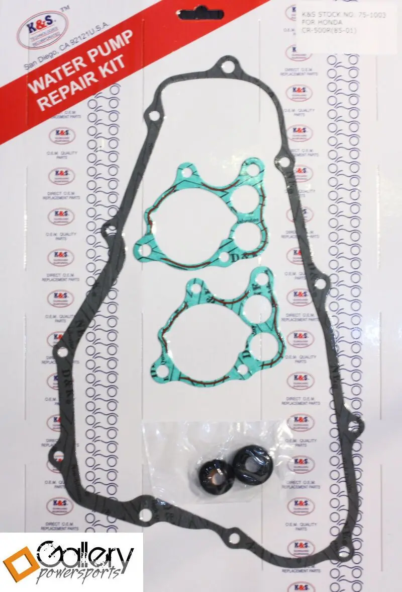 Honda Cr500r 85-01 Water Pump Repair Kit Gaskets Seals 1