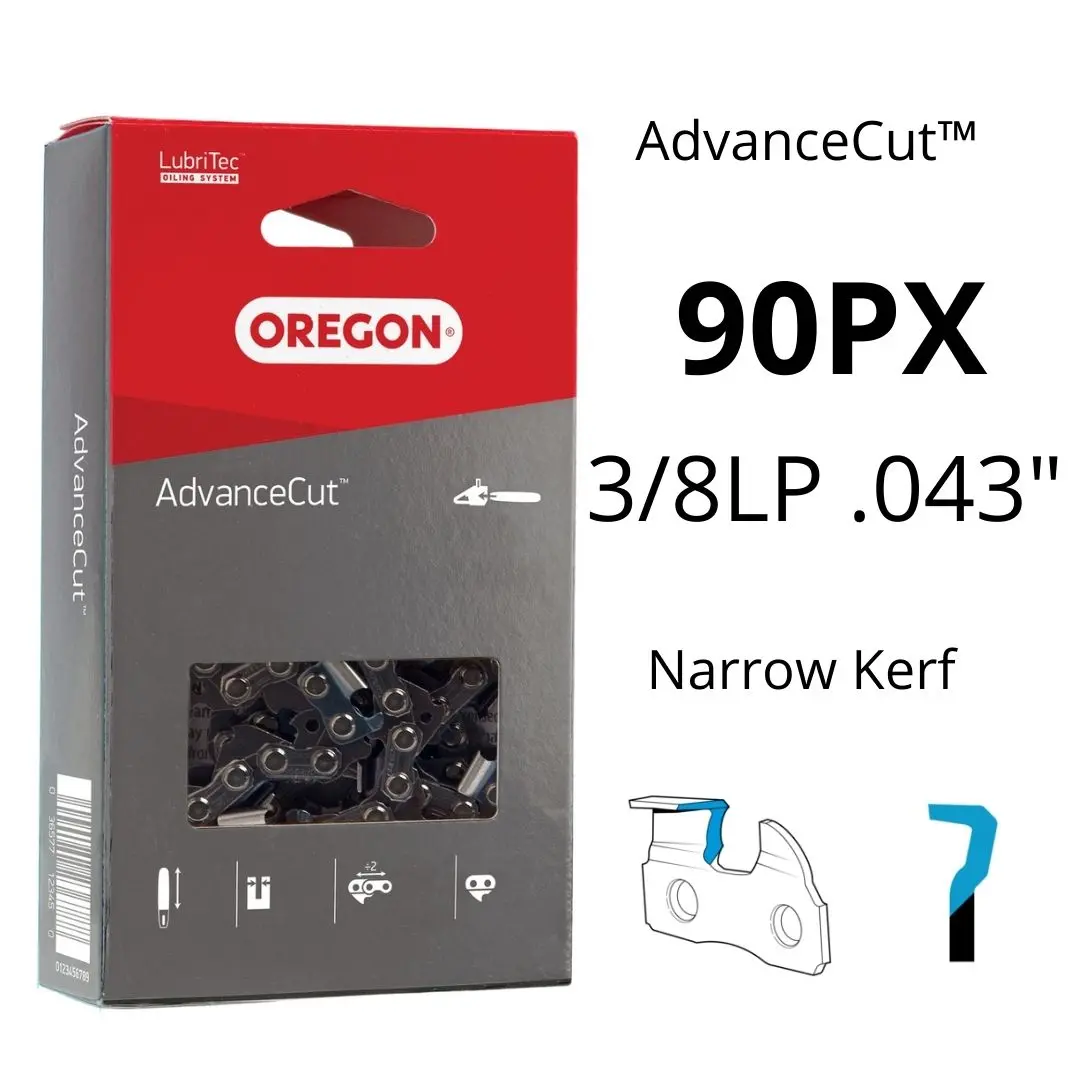 Oregon 90Px Advancecut™ Saw Chain 3/8Lp Low Profile™ .043" Chamfer Chisel 1