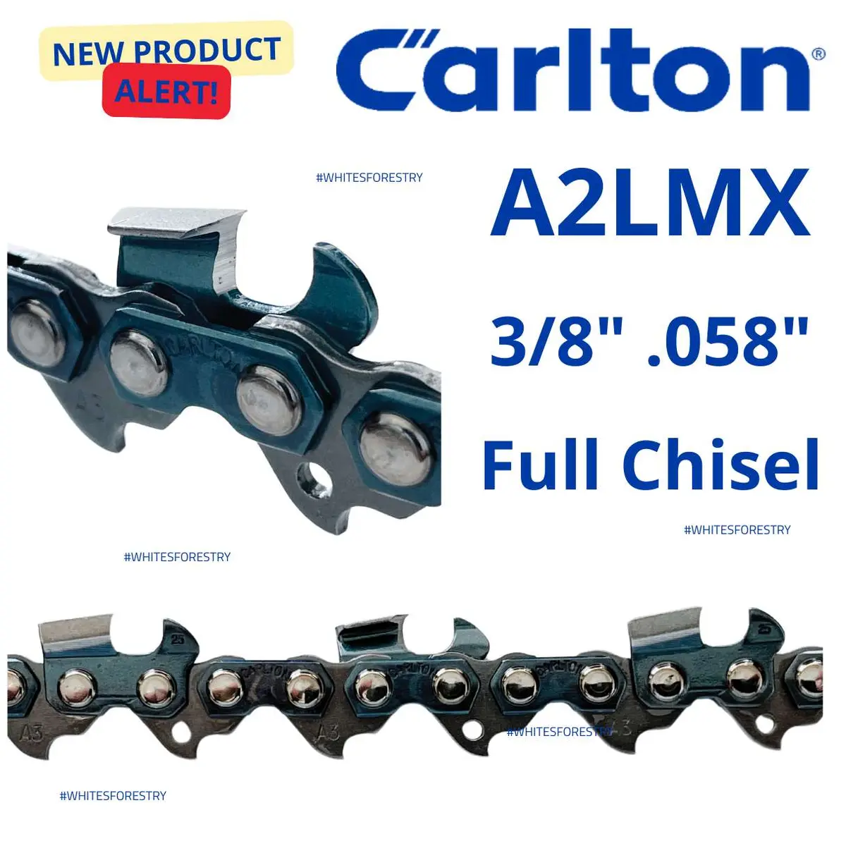 Carlton Chainsaw Chain 3/8" .058" A2lmx Full Chisel 1