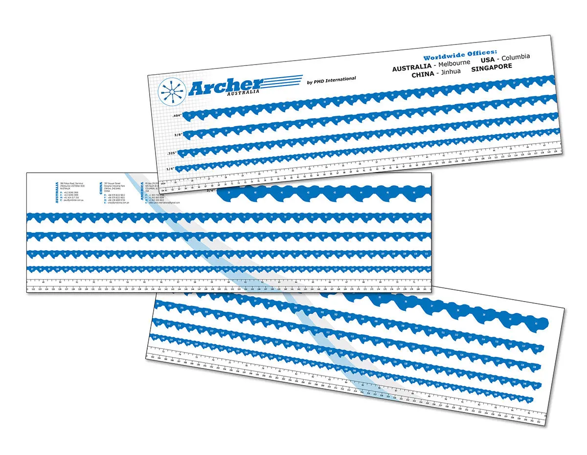 Chainsaw Chain Measuring Chart 1